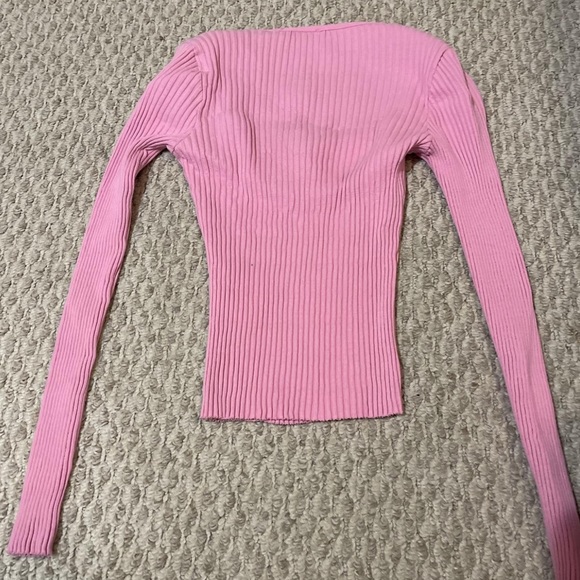 Zara pink sweetheart neckline top - Picture 4 of 4